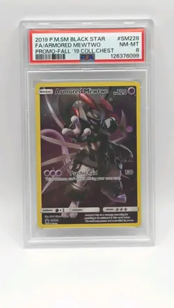Armored Mewtwo Black Star Promo SM228 PSA 8 English Pokemon 2019 Sun & Moon - Image 1