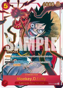 Monkey.D.Luffy - ST01-012 (3rd Anniversary Winner) ST01-012 One Piece Promoti... - Image 1