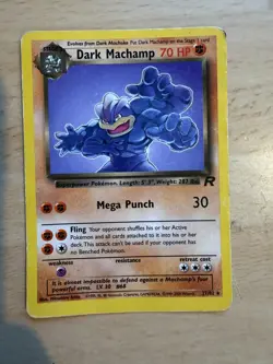 Dark Machamp 27/82 Team Rocket non Holo Rare Pokemon Card - Image 1