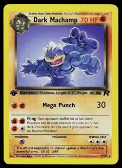 Pokemon Card - Dark Machamp Team Rocket 27/82 Rare 1st Edition - Image 1