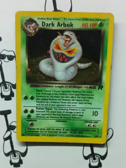 Pokemon TCG Dark Arbok 2/82 - English Team Rocket Holo Raw Card MP (Year Error) - Image 1