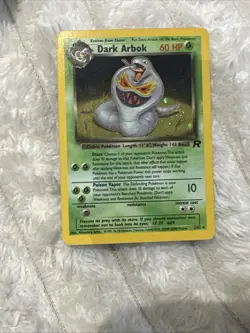 Pokemon Dark Arbok Holo Rare Card 2/82 Team Rocket 1999 WOTC TCG Vintage - Image 1