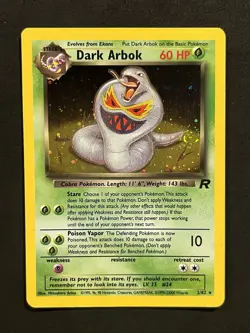 Pokemon TCG Dark Arbok 2/82 Team Rocket Holo Unlimited SWIRL - LP-/MP+ - Image 1