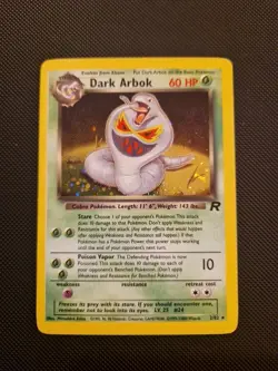 Pokemon Dark Arbok Holo Rare Card 2/82 Team Rocket 1999 WOTC TCG Vintage - Image 1