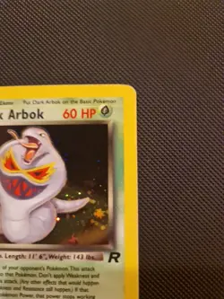 Pokemon Dark Arbok Holo Rare Card 2/82 Team Rocket 1999 WOTC TCG Vintage - Image 4