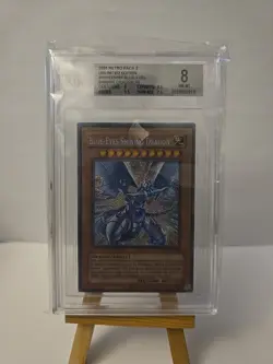 Yu-Gi-Oh! Blue-Eyes Shining Dragon Secret Rare Card RP02-EN096 Beckett NM-MT 8 - Image 1
