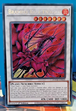 Bramble Rose Dragon Yu-Gi-Oh! Secret Rare 1st Ed DOOD-EN039 - Image 1