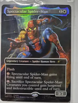 Marvel Legends Magic the Gathering Spider-man Borderless Promo Foil Rare #P0002 - Image 2