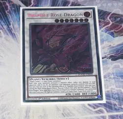 Yu-Gi-Oh TCG Bramble Rose Dragon Secret Rare Card 1st Edition DOOD-EN039 - Image 1