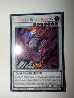 Yu-Gi-Oh TCG Bramble Rose Dragon Secret Rare Card 1st Edition DOOD-EN039 - Image 2