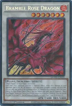 x1 Bramble Rose Dragon - DOOD-EN039 - Secret Rare - 1st Edition Yu-Gi-Oh! M/NM - Image 1