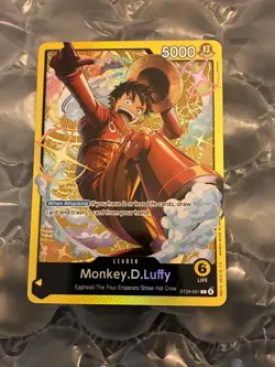 One Piece TCG Monkey.D.Luffy (001) ST29-001 Egghead Foil Card NM - Image 1