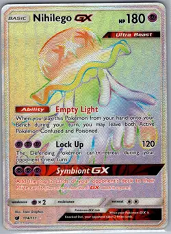 Nihilego GX (Secret) 114/111 SM - Crimson Invasion - Pokemon Card - NM - Image 1