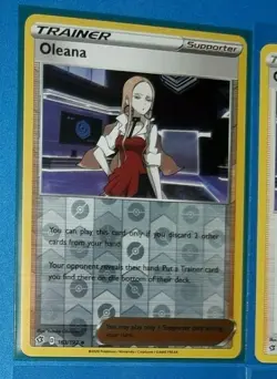 2x reverse holo Oleana 163/192 Pokemon card Rebel Clash uncommon NM - Image 1