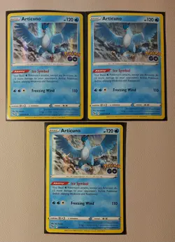 3x holo Articuno 024/078 Pokemon GO card rare NM - Image 1