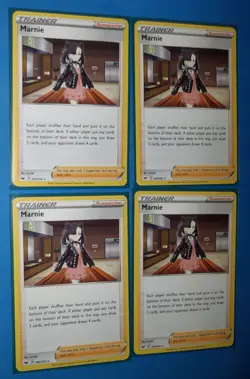 4x Marnie 169/202 Pokemon card Sword & Shield rare NM - Image 1
