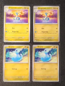3x Dragonair 158/197 & 3x Dratini 157/197 Pokemon card SV Obsidian Flames NM - Image 1