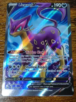 Liepard V 180/198 Misalignment Error Miscut Misprint Pokemon Card NM % - Image 1