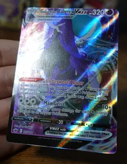 Calryex VMAX Misalignment Error Miscut Misprint Pokemon Card NM % - Image 3