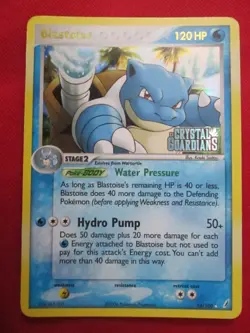 Pokemon TCG Blastoise EX Crystal Guardians 14/100 Holo Stamped - Image 1