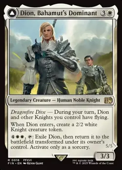 MTG Dion, Bahamut's Dominant // Bahamut, Warden of Light - Final Fantasy #16 - Image 1