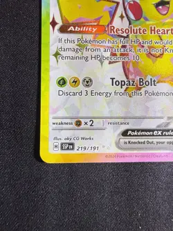 Pokemon TCG Surging Sparks Pikachu EX #219/191 Ultra Rare Full Art Card NM - Image 4