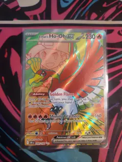 Pokemon TCG Ethan's Ho-Oh EX Ultra Rare Full Art Destined Rivals 209/182 - Image 1