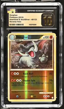 Pokemon - Donphan - 40/123 - Uncommon - Reverse Holo - HeartGold SoulSilver - NM - Image 1