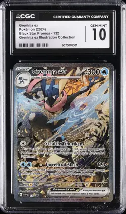 2024 POKEMON BLACK STAR PROMOS ILLUSTRATION COLL GRENINJA EX CGC 10 GEM MINT - Image 1