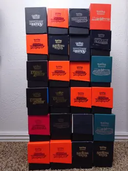 Lot of 24 Empty Pokemon PTCG Elite Trainer boxes - Mostly Sword and Shield Era - Image 2