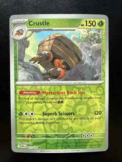 FREE SHIPPING Pokemon | SV10: Destined Rivals | Crustle - | 012/182 Reverse Holo - Image 1