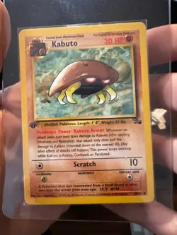 Pokemon Kabuto base set fossil 1st edition 50/62 - Image 1