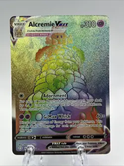 Alcremie VMAX 073/072 Shining Fates Full Art Rainbow Rare Holo Pokemon TCG - Image 1
