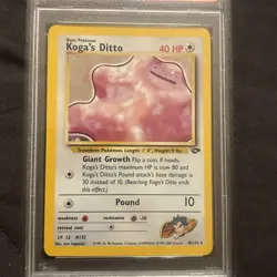2000 POKEMON GYM CHALLENGE HOLO #10 KOGA'S DITTO PSA 7 - Image 1