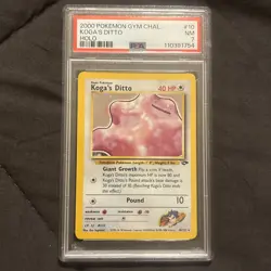 2000 POKEMON GYM CHALLENGE HOLO #10 KOGA'S DITTO PSA 7 - Image 2