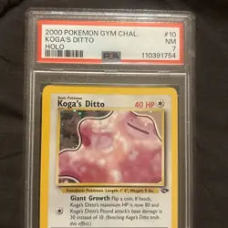 2000 POKEMON GYM CHALLENGE HOLO #10 KOGA'S DITTO PSA 7 - Image 3