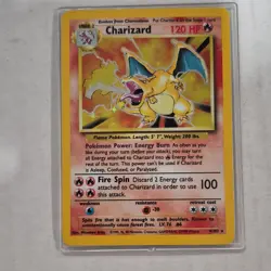 Pokemon TCG Charizard Base Set Holo 4/102 English 1999 Wizards of the Coast - Image 2
