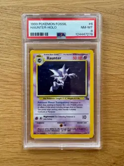 1999 Pokemon Fossil 06/62 Haunter Holo Rare PSA 8 Near Mint - Image 1