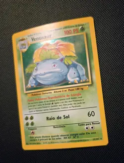 1999 Portuguese Pokemon TCG - Venusaur 015/102 Base Set Holo WoTC RARE - LP - Image 2