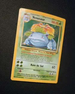 1999 Portuguese Pokemon TCG - Venusaur 015/102 Base Set Holo WoTC RARE - LP - Image 3