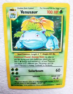 Venusaur Holo BASE SET Holographic Rare WOTC 1999 015/102 POKEMON TCG 1999 #15 - Image 1