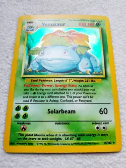 Venusaur Holo BASE SET Holographic Rare WOTC 1999 015/102 POKEMON TCG 1999 #15 - Image 3
