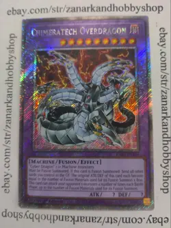 YuGiOh Chimeratech Overdragon RA03-EN166 Platinum Secret Rare - Image 1