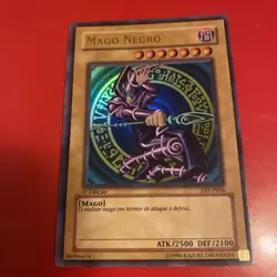 Yugioh Mago Negro Dark Magician #DIY-P006 Portuguese 1st Edition UltraRare Nm/LP - Image 3