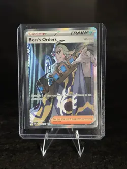Pokemon TCG Boss's Orders Trainer Full Art Holo Rare Card 248/193 Paldea Evolved - Image 3