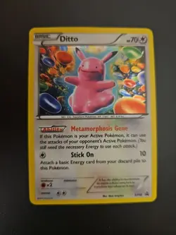 Pokemon TCG XY Black Star Promos Ditto Holo Card XY40 Heavy Played - Image 1