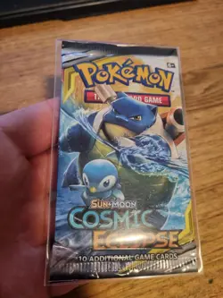 1 x Cosmic Eclipse Booster Pack Sun And Moon Pokemon TCG Factory Sealed - Image 3