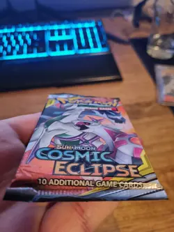 1 x Cosmic Eclipse Booster Pack Sun And Moon Pokemon TCG Factory Sealed - Image 3