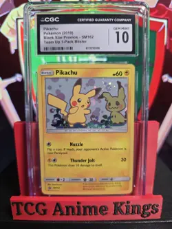 Pikachu Black Star Promo SM162 Team Up Blister CGC Pristine 10 Pokemon TCG - Image 1