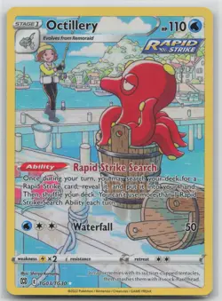 Pokemon Card Octillery Ultra Rare SWSH09: Brilliant Stars Trainer Gallery TG03/T - Image 1